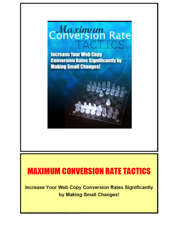 Maximum Conversion Rate Tactics